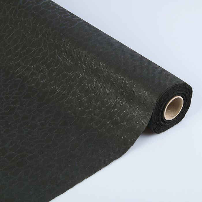 Фетр ламинированный рельефный "Камни", чёрный, 53 см x 10 м