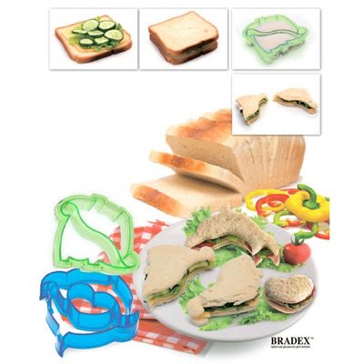Форма-резак для бутербродов и выпечки "Динозаврики"