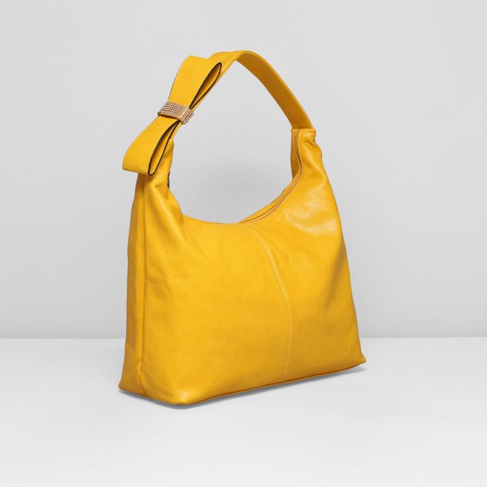 Сумка женская на молнии, 1 отдел с перегородкой, наружный карман, цвет жёлтый