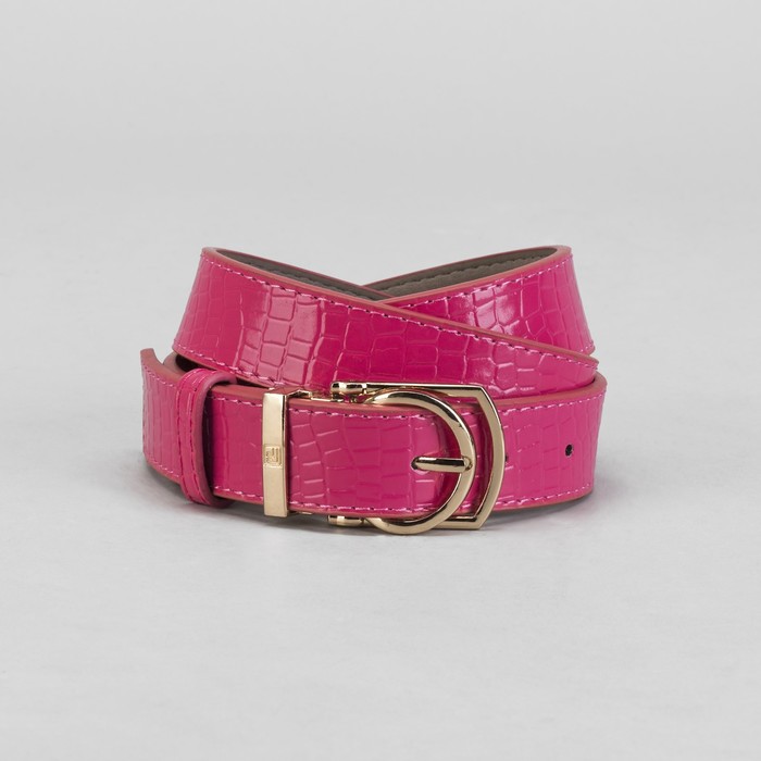Ремень женский, пряжка золото, ширина - 3 см, цвет розовый