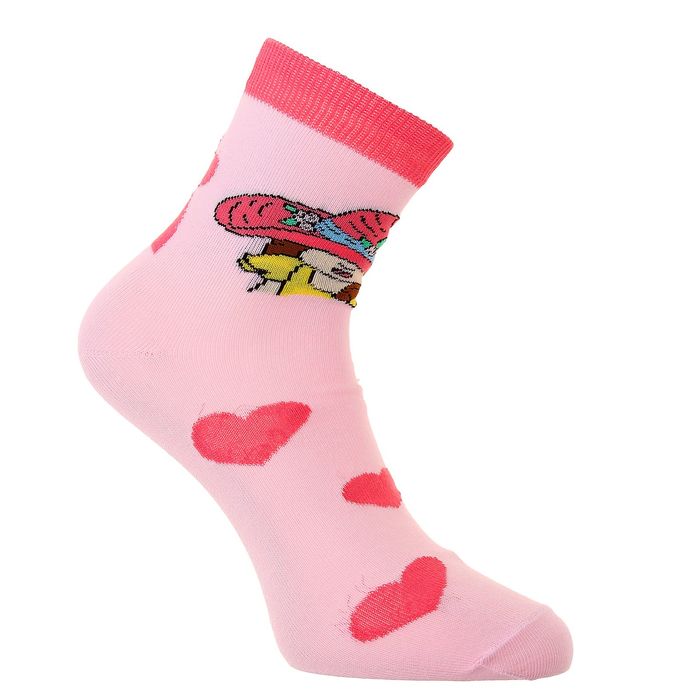 Носки детские, цвет светло-розовый, размер 22-24