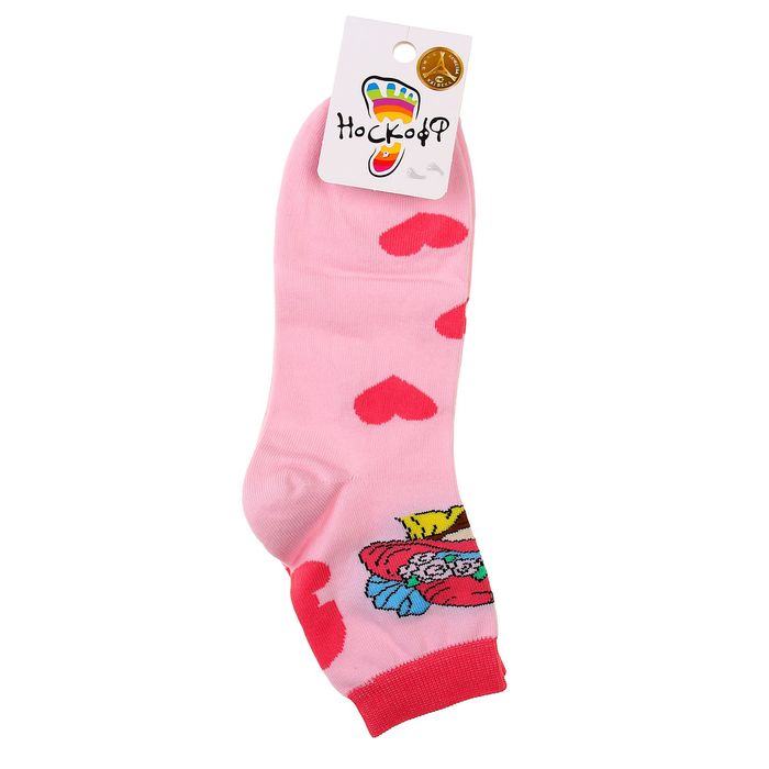 Носки детские, цвет светло-розовый, размер 22-24