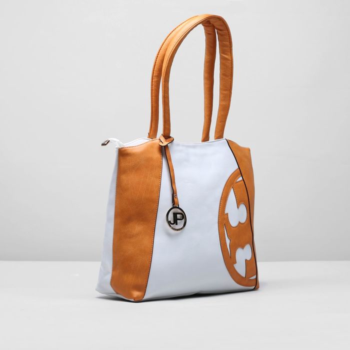 Сумка женская на молнии, 1 отдел с перегородкой, цвет белый