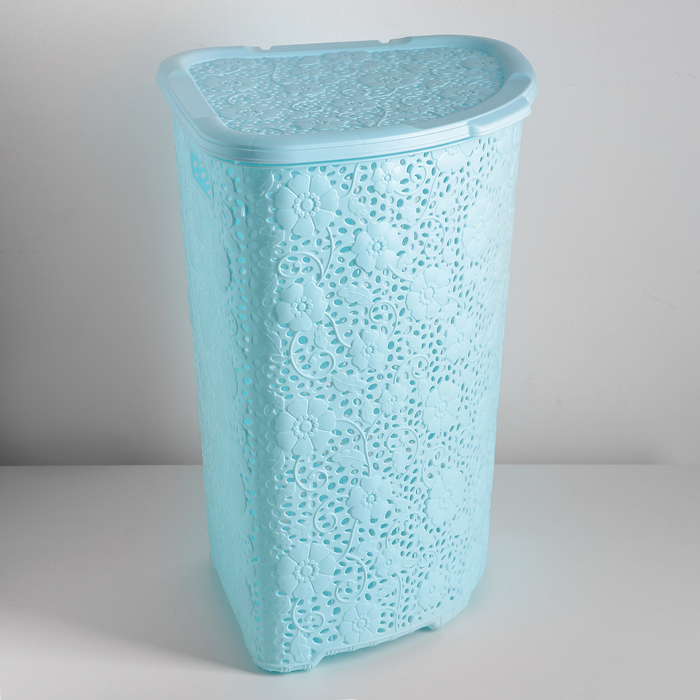 Корзина для белья, угловая 52 л "Ажурная", цвет МИКС