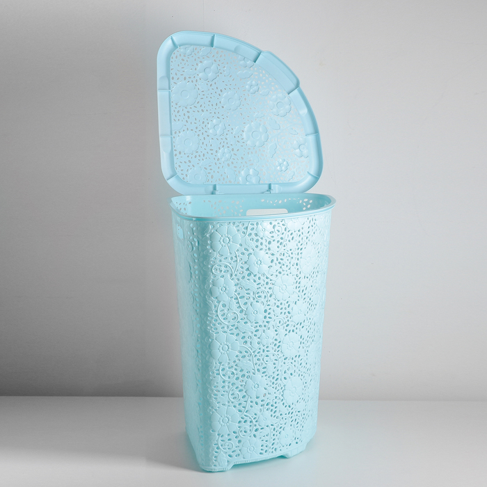 Корзина для белья, угловая 52 л "Ажурная", цвет МИКС