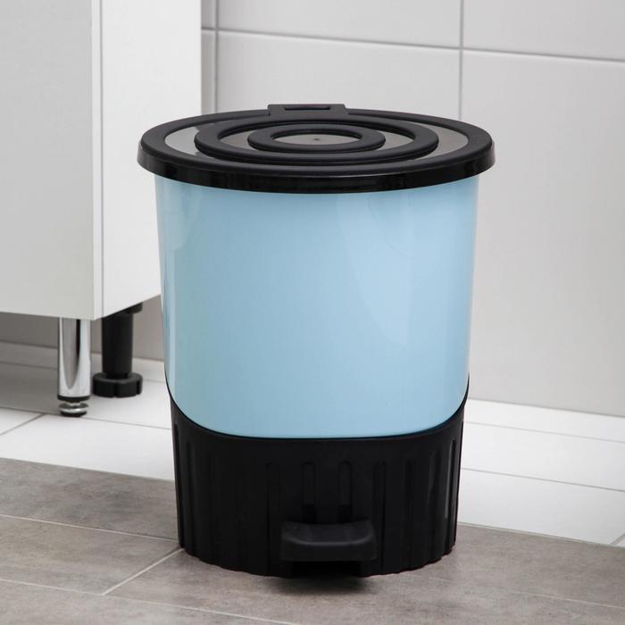 Ведро для мусора, с педалью 14 л, цвет МИКС