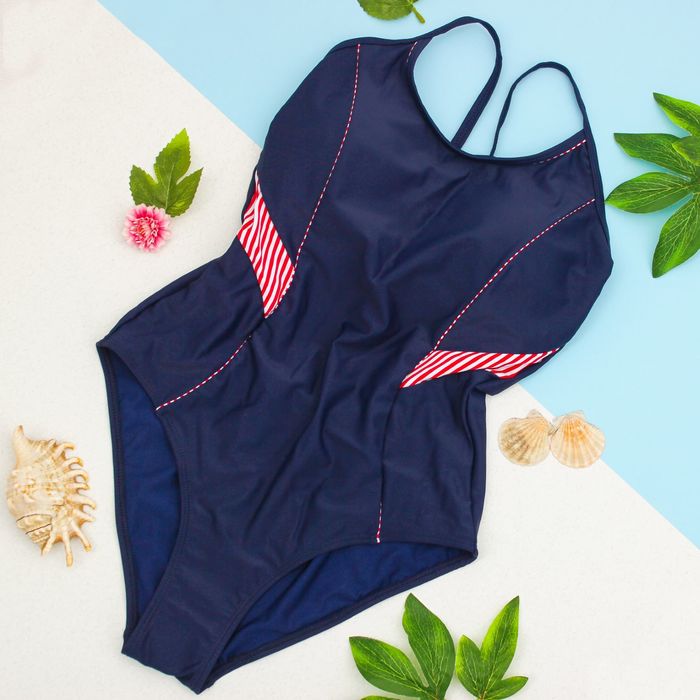 Купальник женский слитный, цвет синий, размер 44 (38) чашка B (арт. 1712)