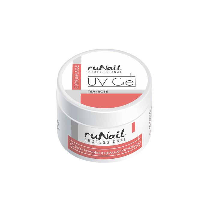 Камуфлирующий УФ-гель для ногтей RuNail, цвет Чайная роза, Tea-rose, 30 г