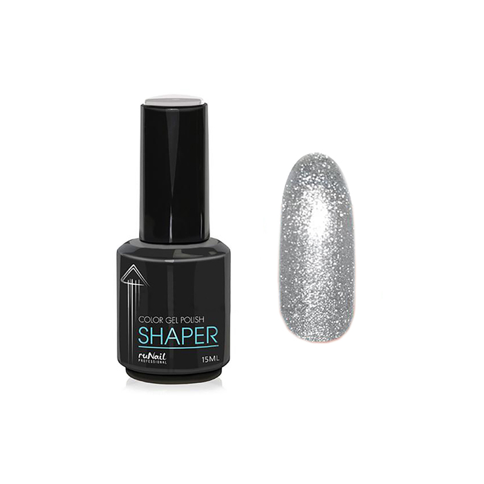 Гель-лак Shaper мерцающий,Серебряная звезда, Silver Star, 15 мл