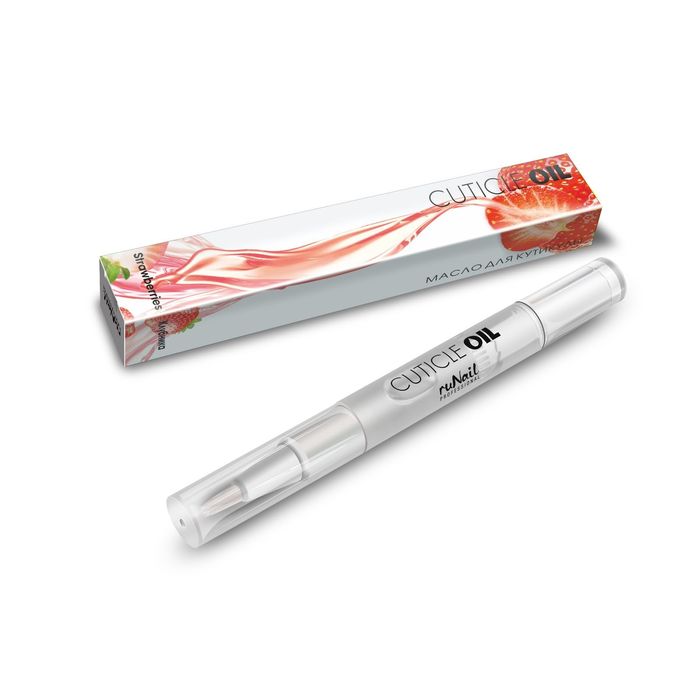 Масло для кутикулы RuNail в карандаше "Клубника", 5 мл