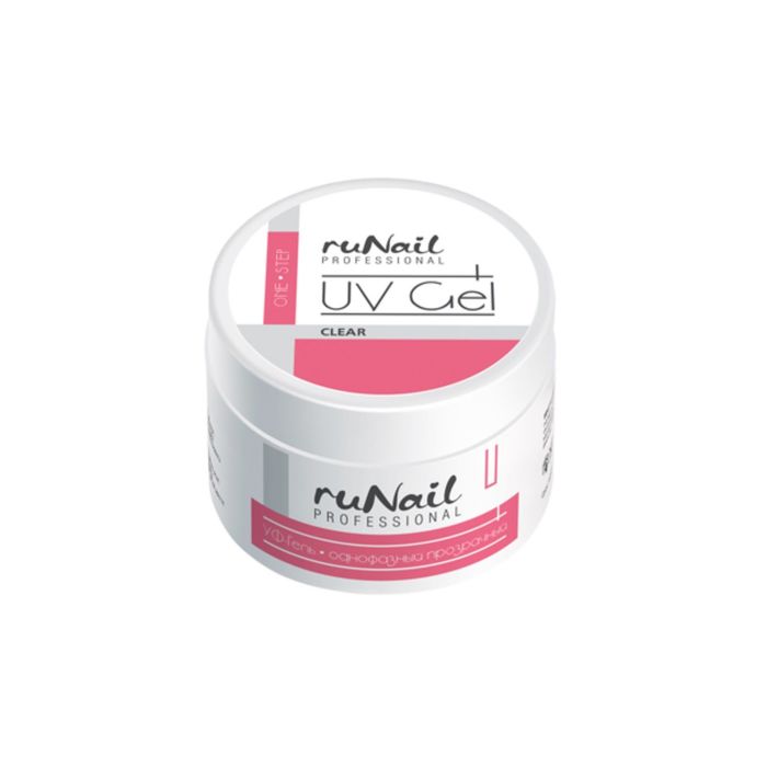 Однофазный УФ-гель для ногтей RuNail, цвет прозрачный, 15 г