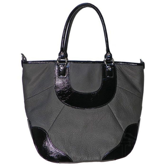 Сумка женская, отделение на молнии, наружный карман, цвет серый