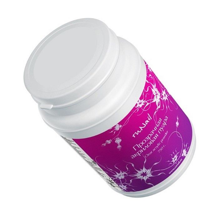 Акриловая пудра RuNail, цвет цвет ярко-белая, 750 гр.