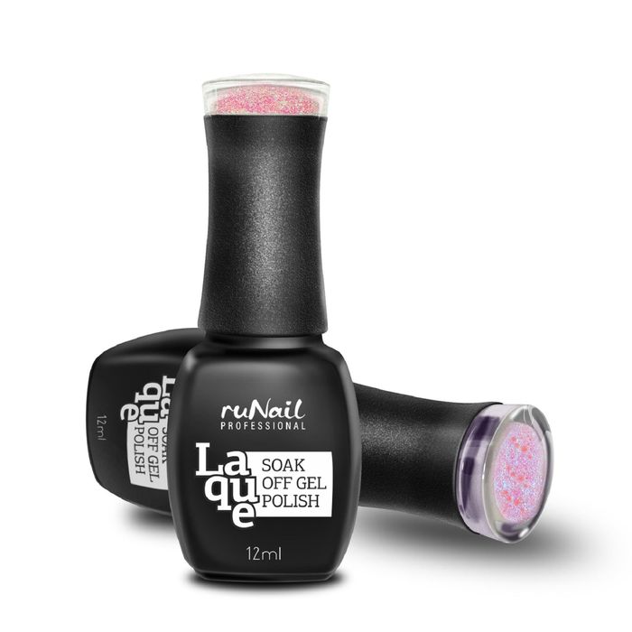 Гель-лак RuNail Laque с блестками,Карнавал в Рио, Carnival in Rio, 12 мл