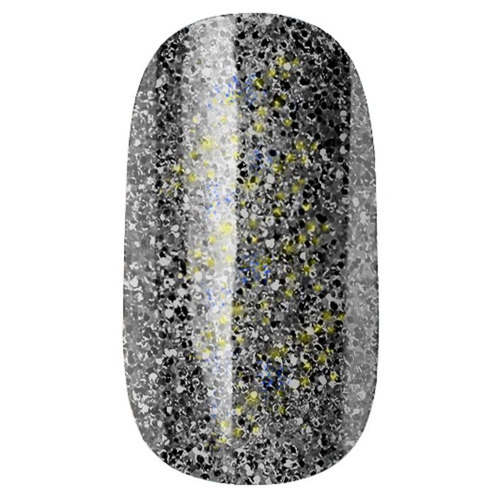 Гель-лак для ногтей RuNail MultiLac, с блестками,цвет Черная жемчужина, Black Pearl, 15 мл