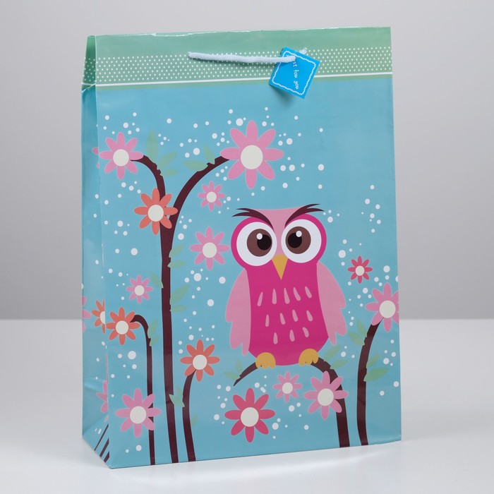 Пакет подарочный "Филин", 32 х 11 х 44 см
