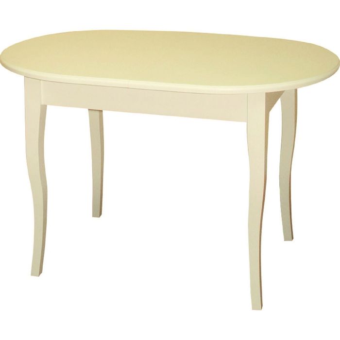 Стол "Лемур", 120 (155) х 80 х 75 см, цвет слоновая кость