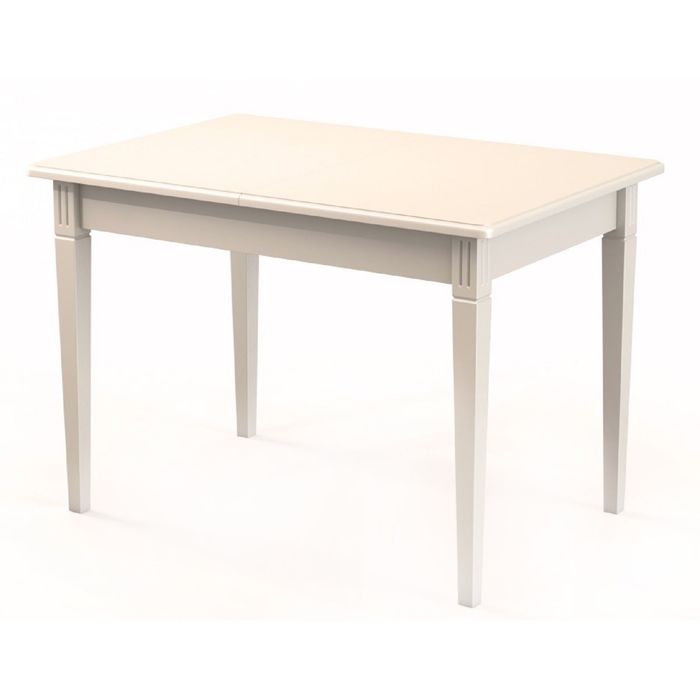 Стол "Барсук", 110 (155) х 75 х 75 см, цвет слоновая кость