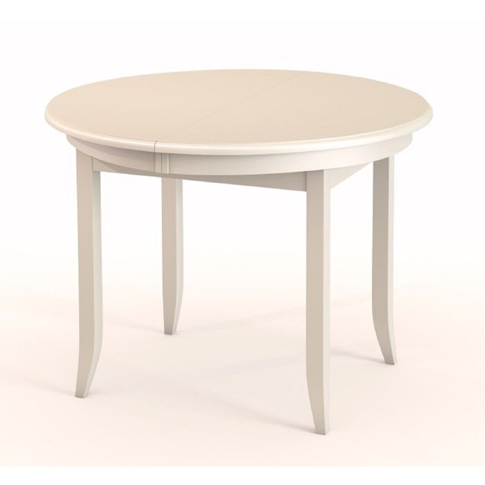 Стол "Балет", 100 (130) х 100 х 75 см, цвет слоновая кость