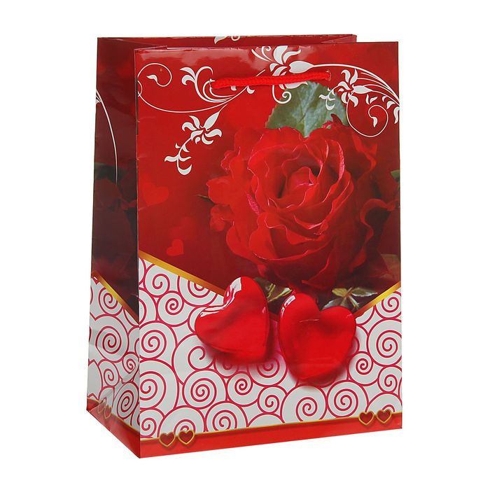 Пакет подарочный "Влюбленность", 11,5 х 5 х 14,5 см