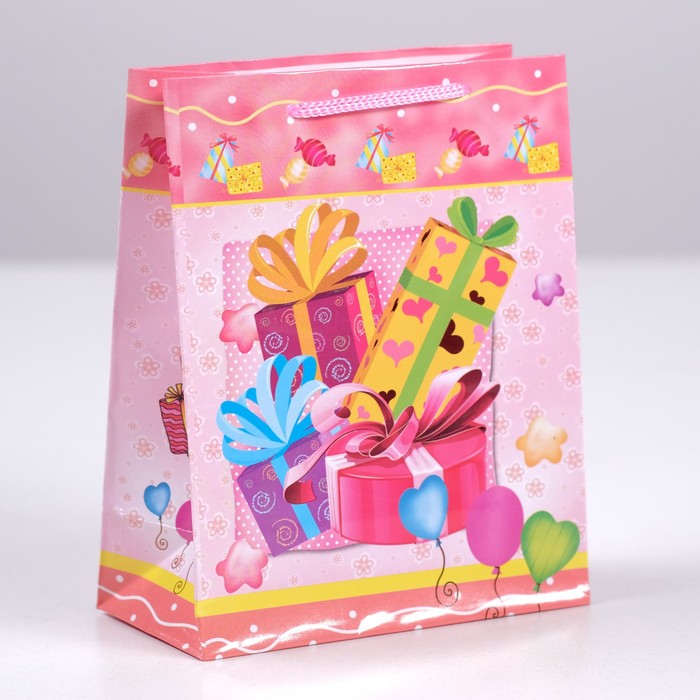 Пакет подарочный "Праздник", 11,5 х 5 х 14,5 см