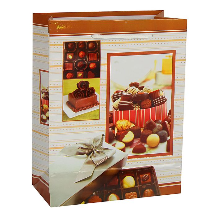 Пакет подарочный "Сладости", 18 х 8,5 х 23 см