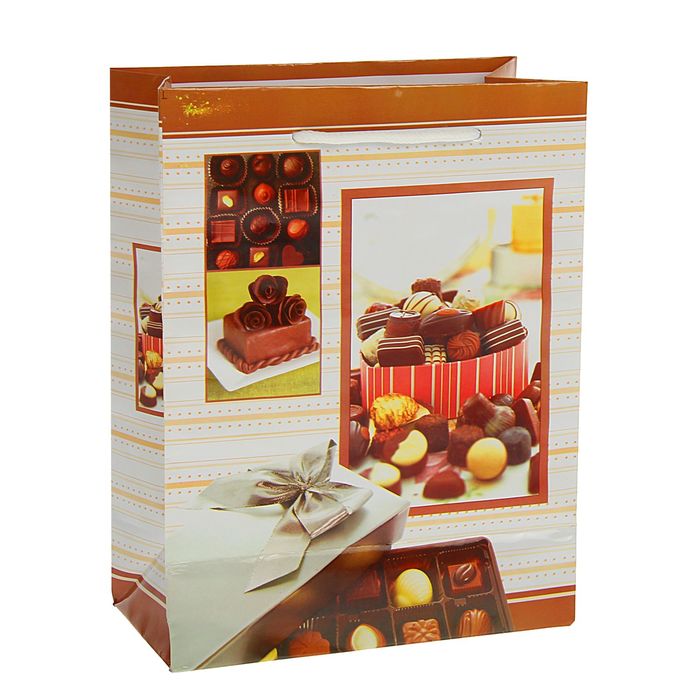 Пакет подарочный "Сладости", 26 х 10 х 32 см
