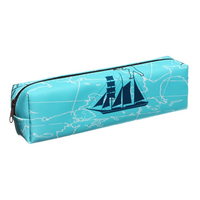 

Пенал школьный "Корабль", на молнии, бирюзовый