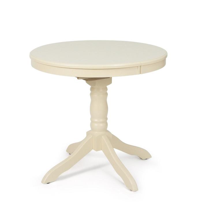 Обеденный стол "Медведь", 850/1150х850х750 мм, цвет слоновая кость