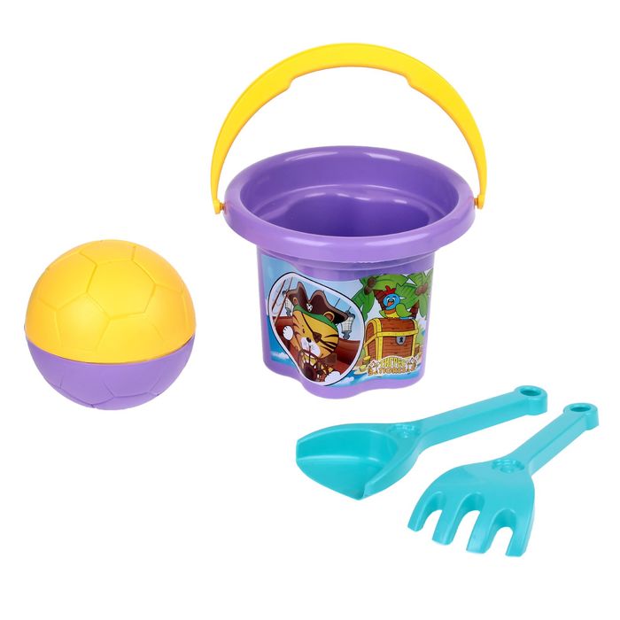 Набор для песка "Цветочек" с мячом, 5 элементов, МИКС