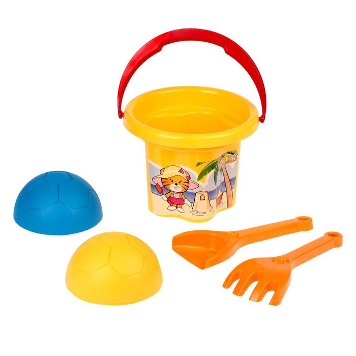 Набор для песка "Цветочек" с мячом, 5 элементов, МИКС