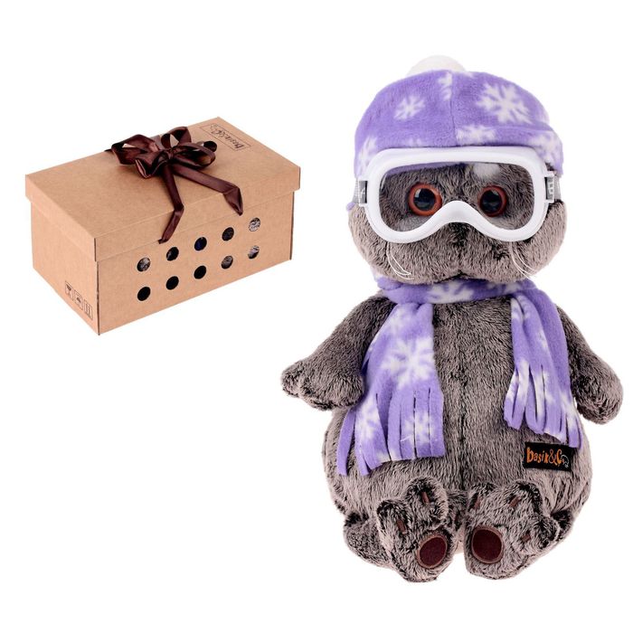 Мягкая игрушка "Басик-лыжник", 30 см