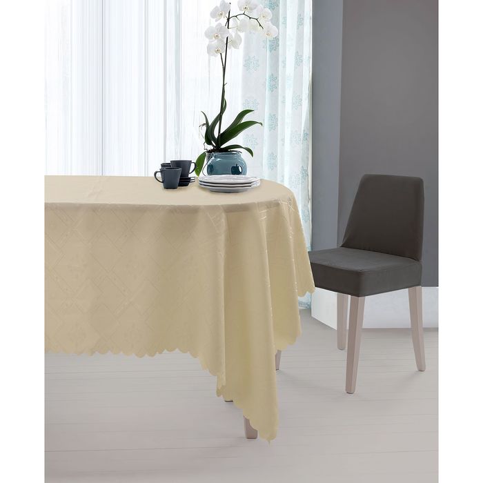 Скатерть "Этель" Снежный вальс 120х140 см, 100% п/э