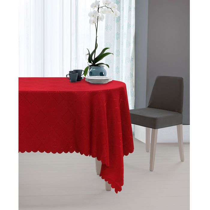 Скатерть "Этель" Бургундия 140х220 см, 100% п/э