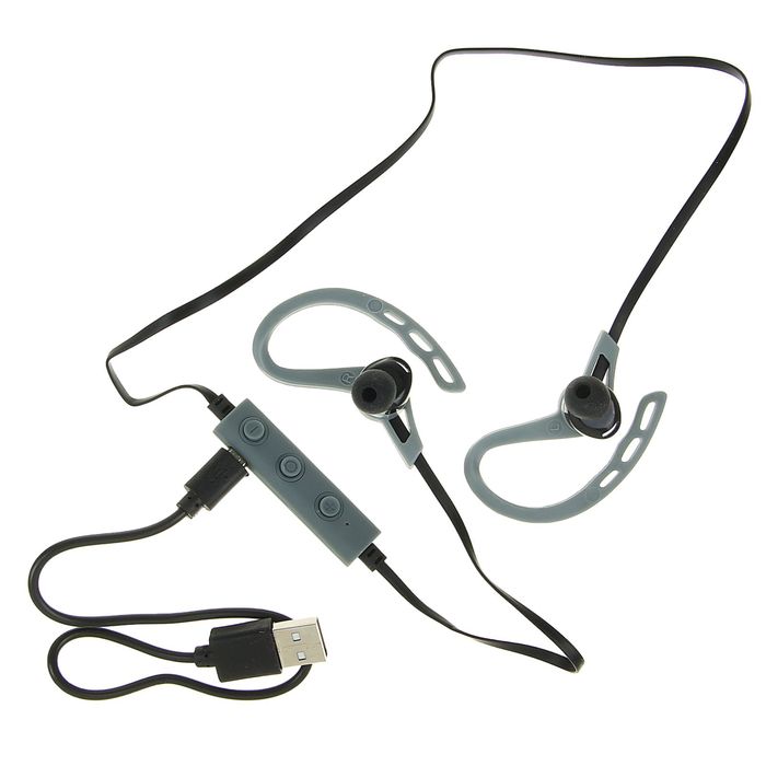 Гарнитура беспроводная Qumo Freedom Sport, bluetooth 4.2, до 6 ч в режиме разговора, серая