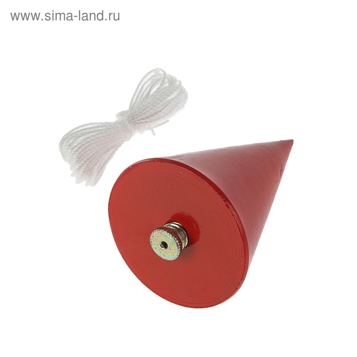Отвес конусный Hobbi, 400 г, сталь, шнур 5 м
