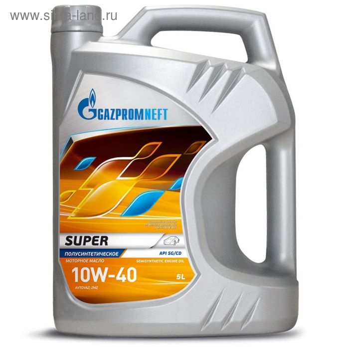 Масло моторное Gazpromneft Super 10W-40, 5 л масло промывочное gazpromneft promo 3 5 л