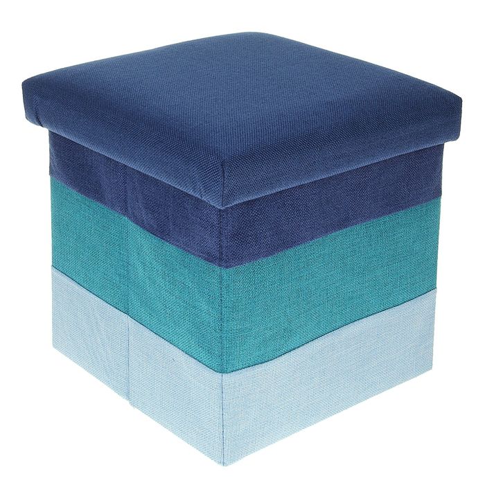 Пуф складной 30х30х30см "Градиент", синий