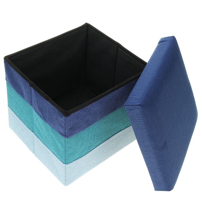 Пуф складной 30х30х30см "Градиент", синий