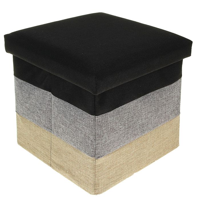 Пуф складной 30х30х30см "Градиент", черный