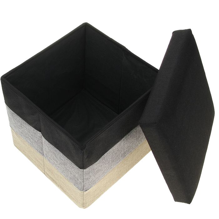 Пуф складной 30х30х30см "Градиент", черный