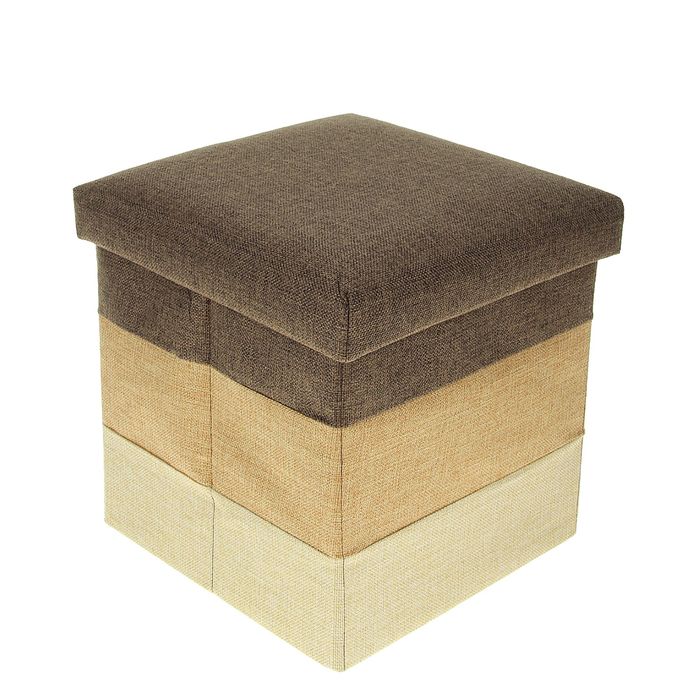 Пуф складной 30х30х30см "Градиент", коричневый