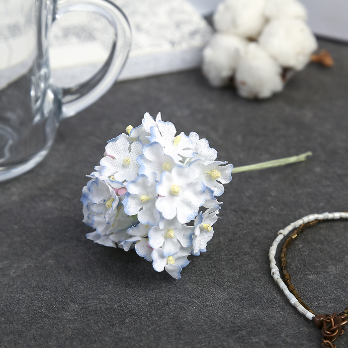 Декор для творчества "Незабудки" МИКС 11,5 см (1 набор=1 букету) в букете 6 шт