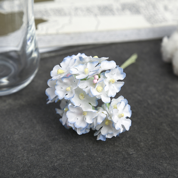 Декор для творчества "Незабудки" МИКС 11,5 см (1 набор=1 букету) в букете 6 шт