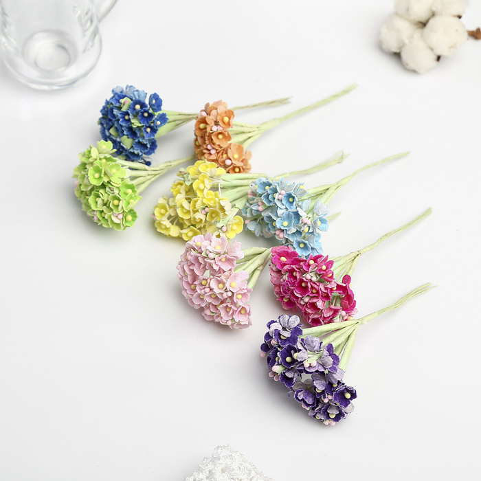 Декор для творчества "Алиссум" МИКС 12 см (1 набор=1 букету) в букете 8 шт