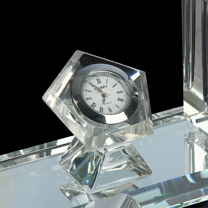 Набор настольный «Лебедь»: часы, подставка для ручки