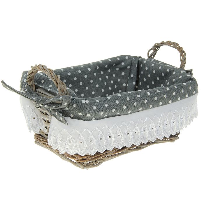Корзина для хранения плетеная "Горох" 33х22х17 см средняя