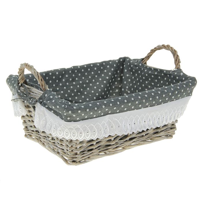 Корзина для хранения плетеная "Горох" 38х26х20 см большая