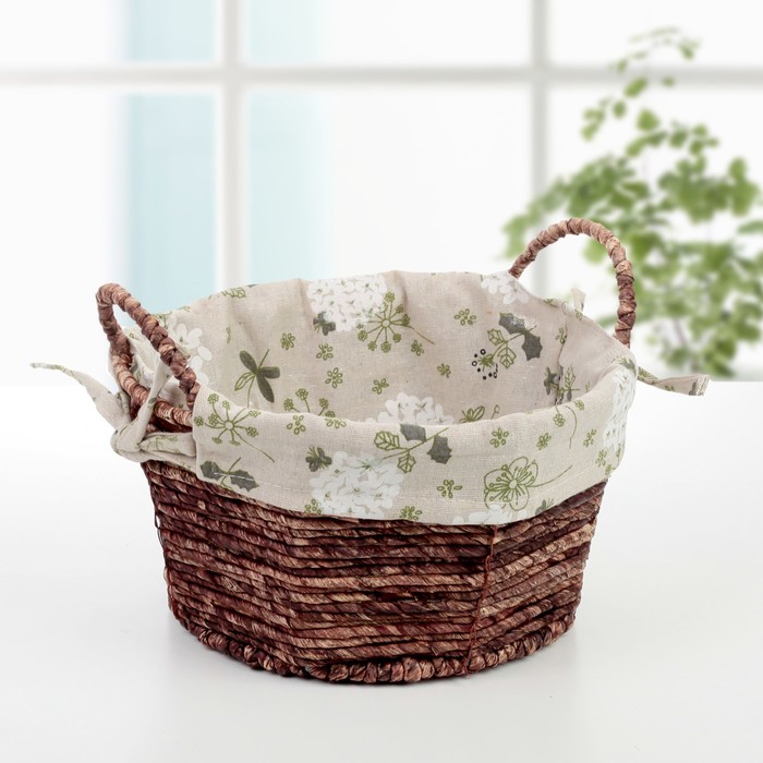 Корзина для хранения плетеная "Герань" 25х24х17 см малая