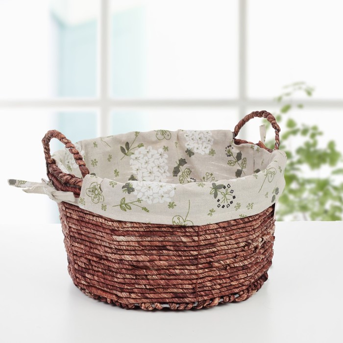 Корзина для хранения плетеная "Герань" 31х28х17 см средняя